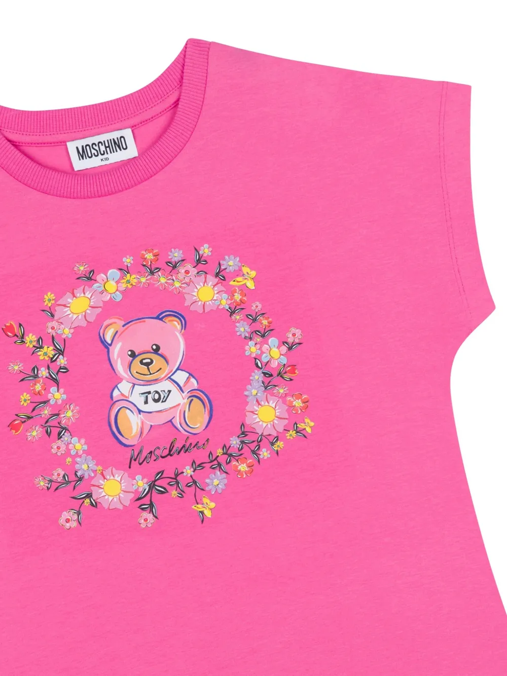 Moschino Kids T-shirt met teddybeerprint Roze