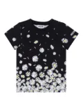 Moschino Kids daisy-print T-shirt - Black