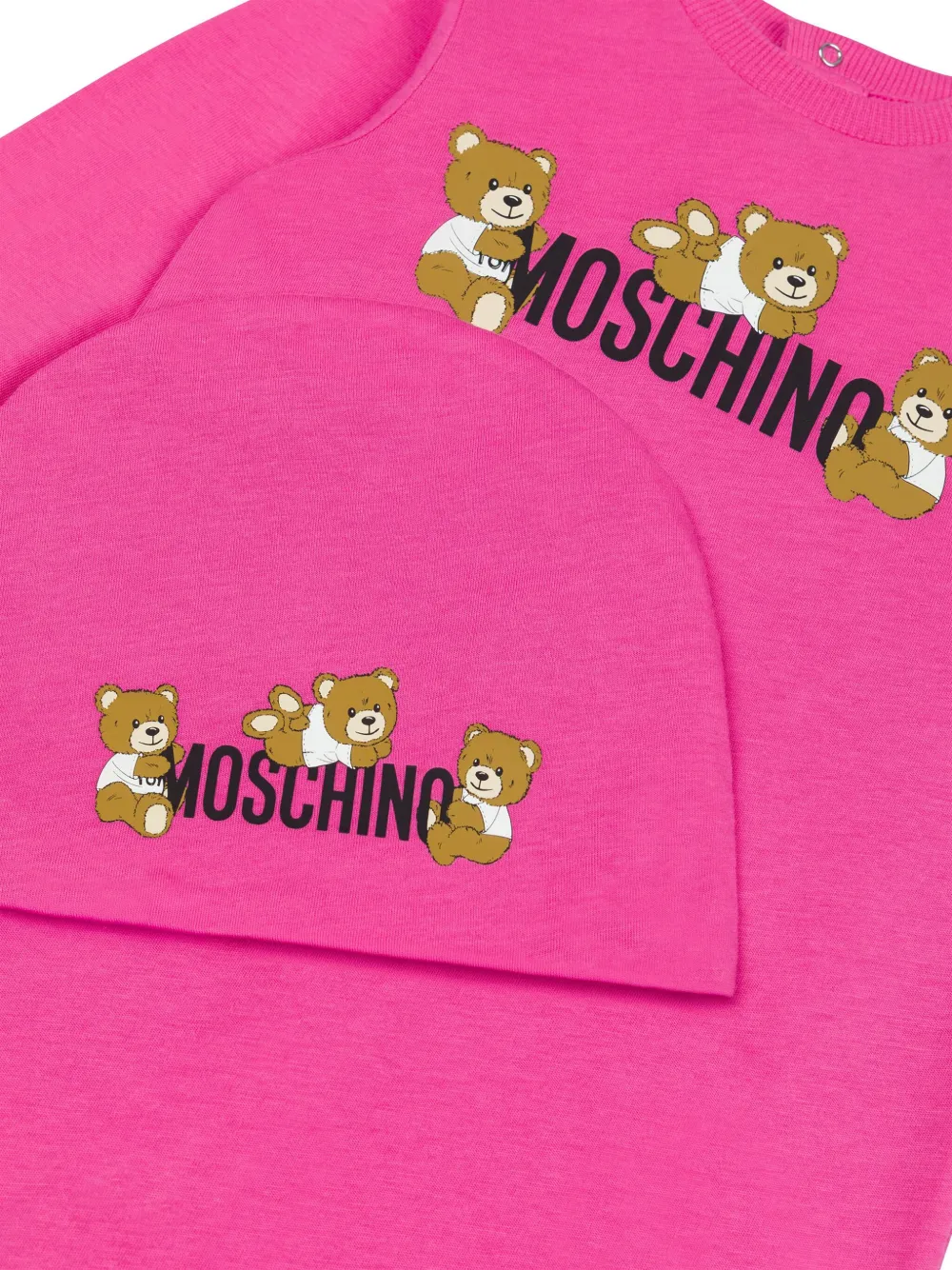 Moschino Kids Babypakje met logoprint Roze