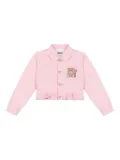 Moschino Kids Teddy Bear cropped jacket - Pink