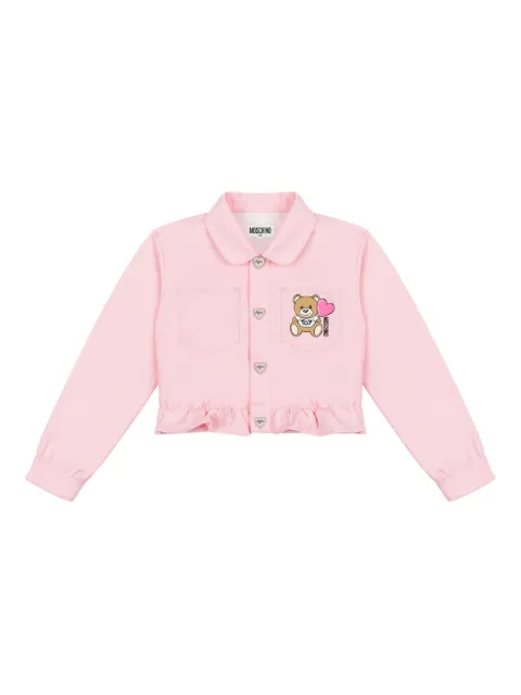 Moschino Kids Teddy Bear cropped jacket