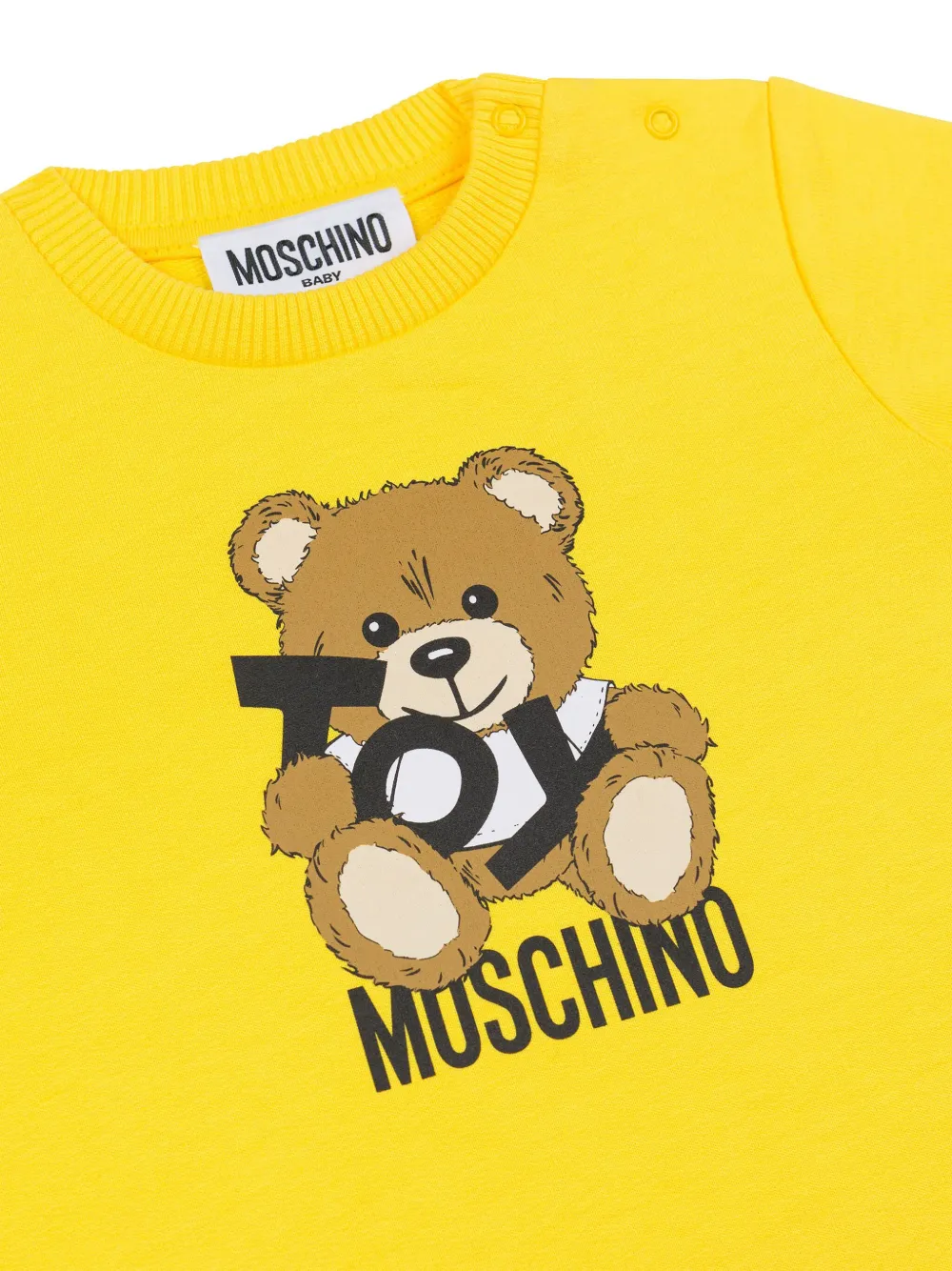 Moschino Kids T-shirt met teddybeerprint Geel