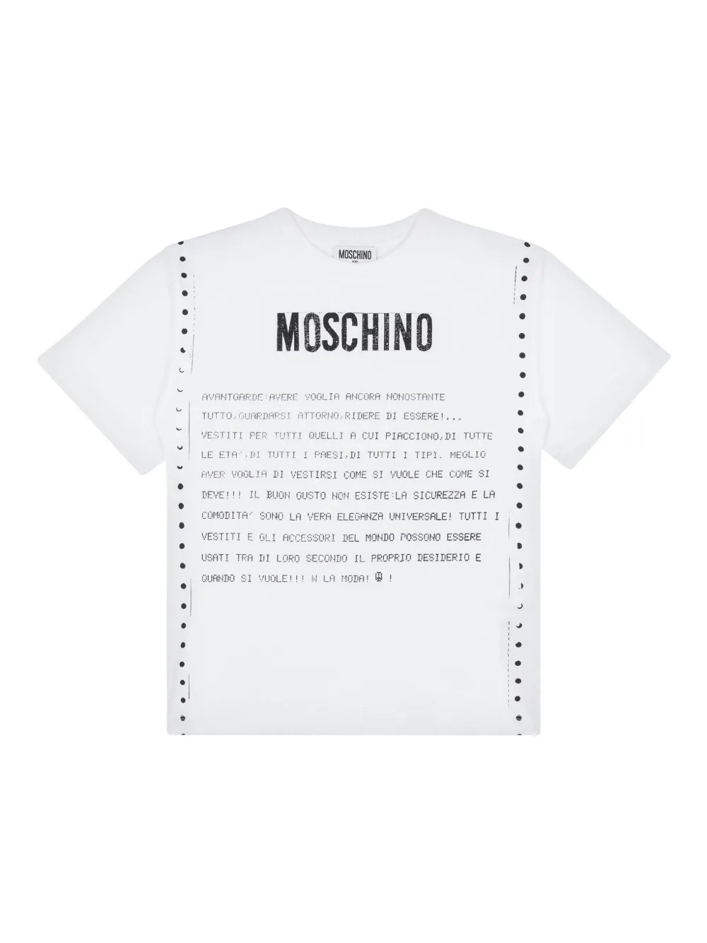 Moschino Kids T-shirt met tekst Wit