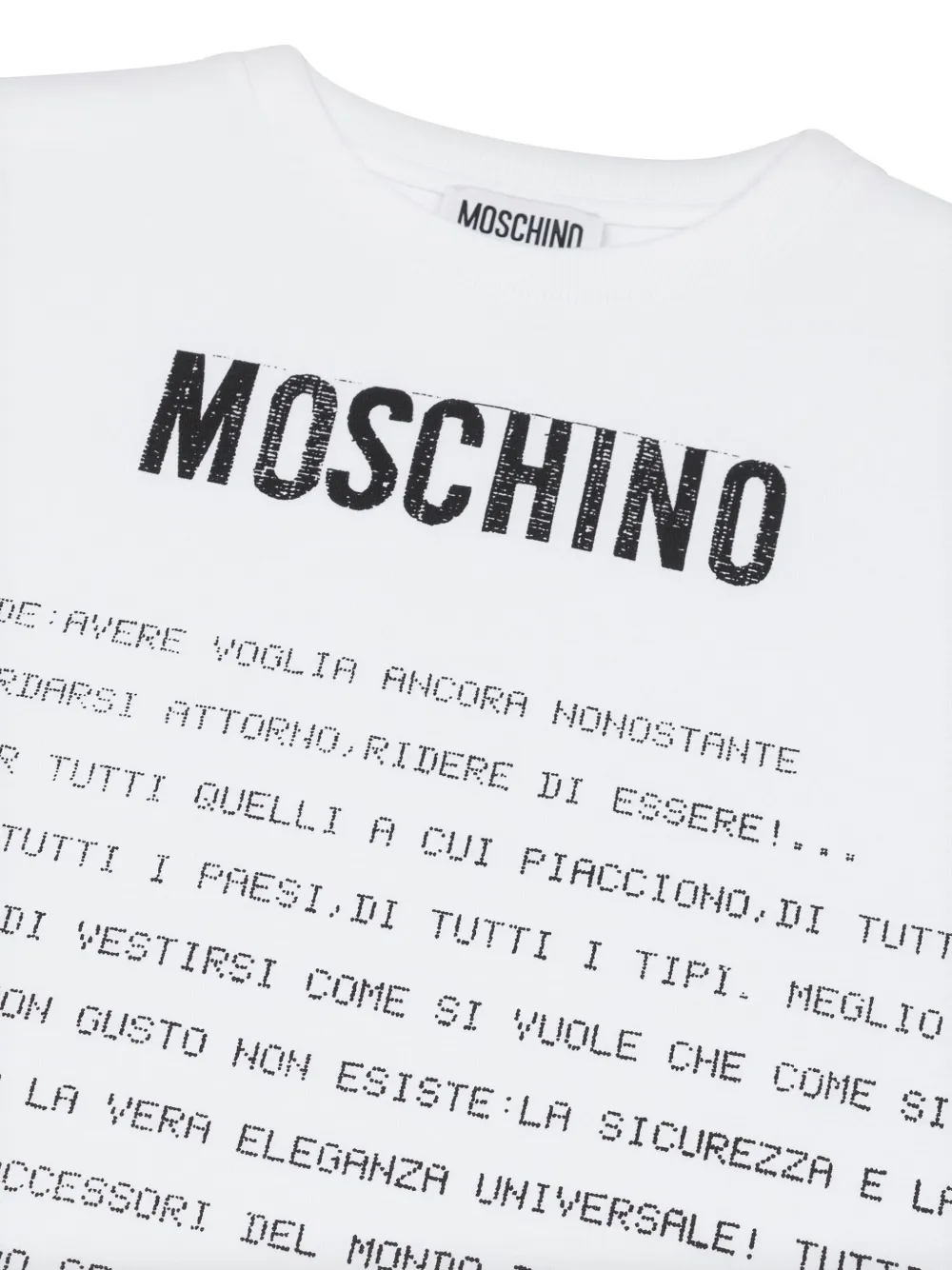 Moschino Kids T-shirt met tekst Wit