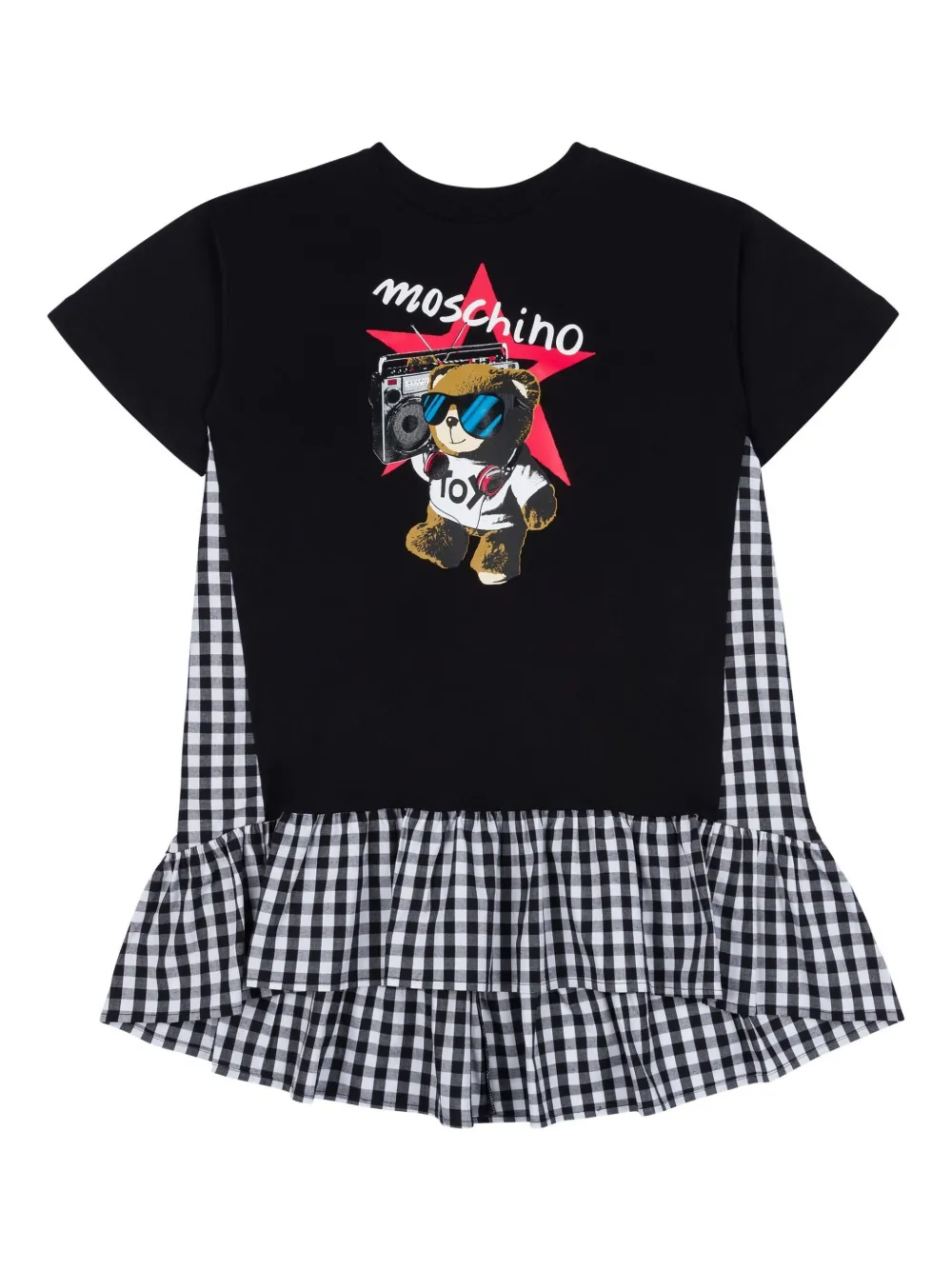 Moschino Kids T-shirtjurk met logo Zwart