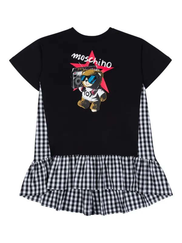 Moschino Kids Tシャツワンピース | ブラック | FARFETCH JP