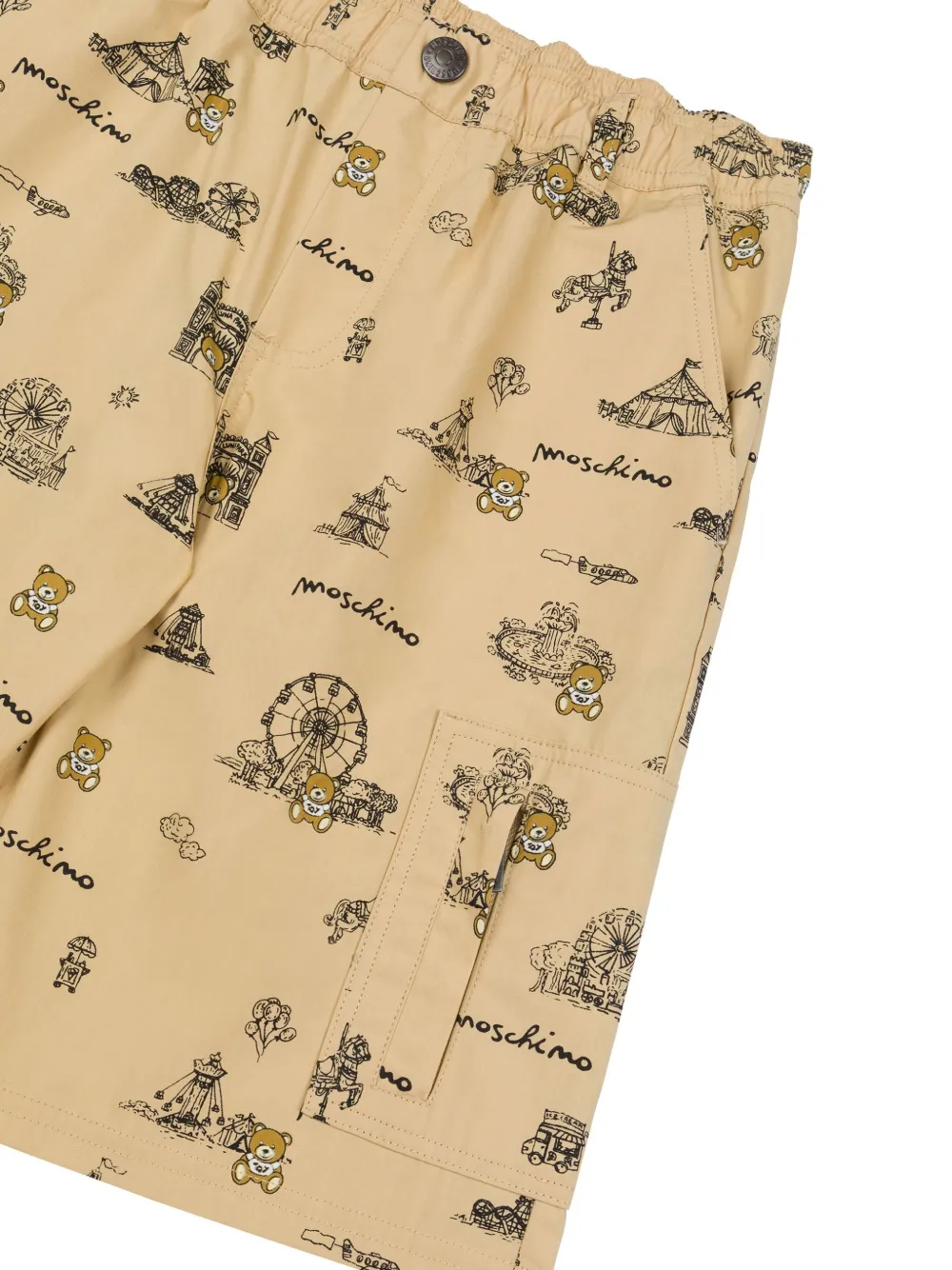 Moschino Kids Shorts met print Beige