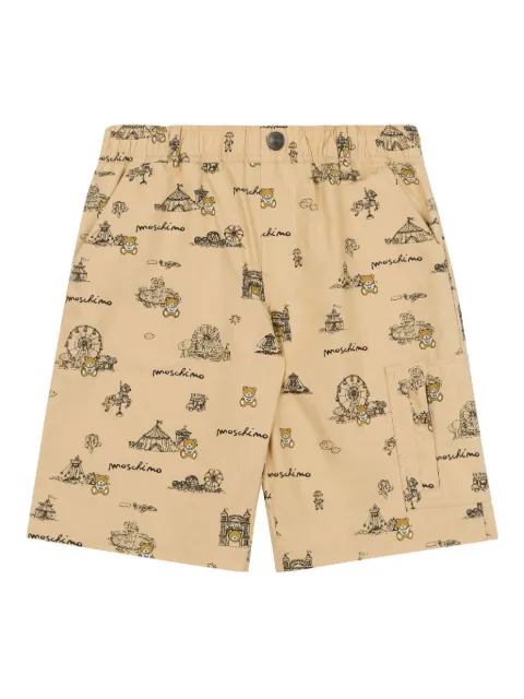 Moschino Kids شورت بطبعة رسمة