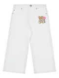 Moschino Kids Teddy-Bear jeans - White