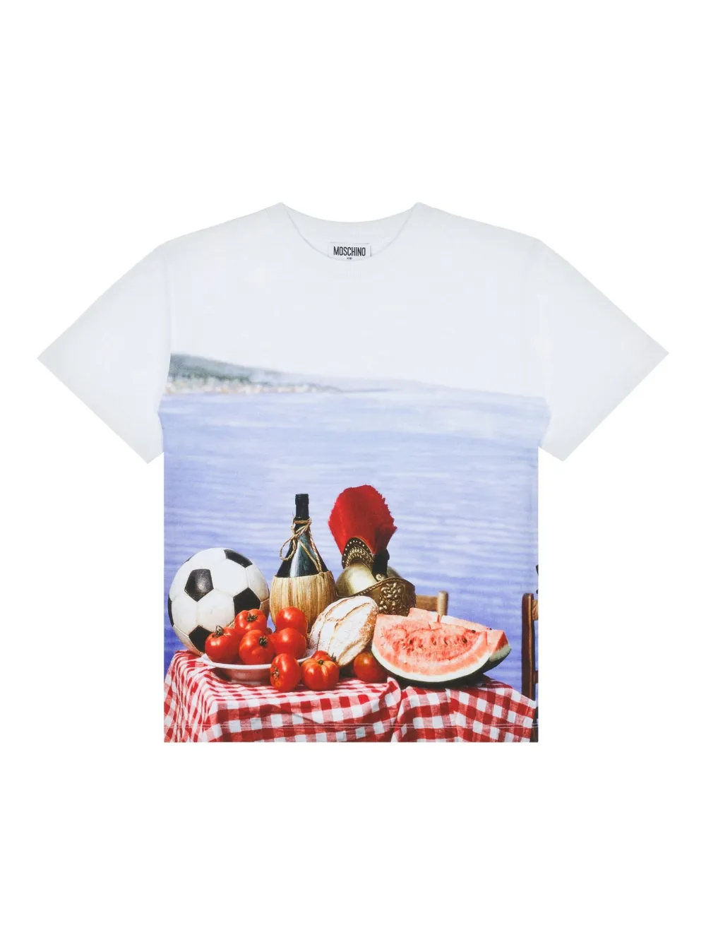Moschino Kids T-shirt met print Wit