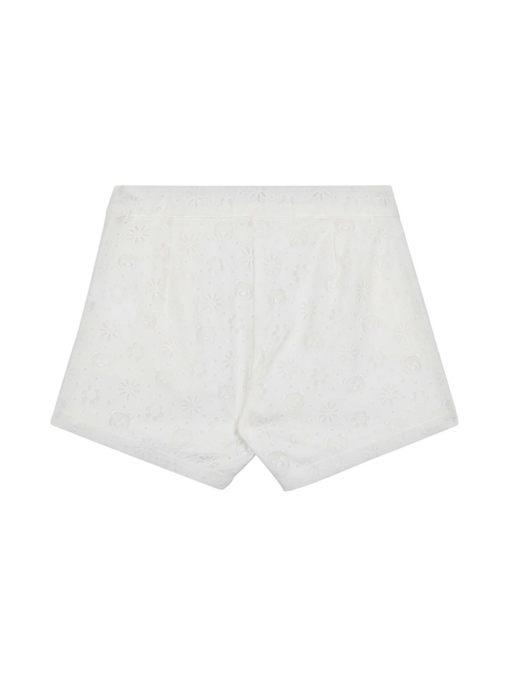 Moschino Kids Broderie anglaise shorts - Wit