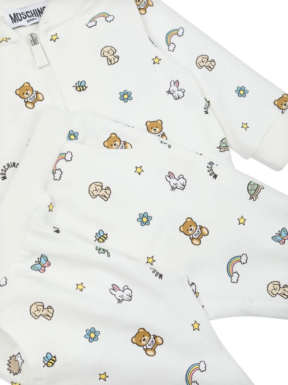 Moschino Kids Trainingspak met teddybeerprint Wit
