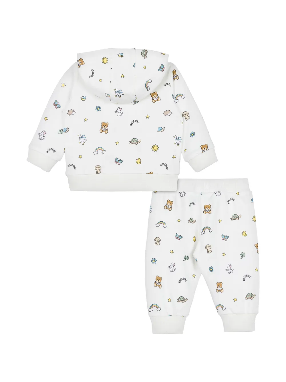 Moschino Kids Trainingspak met teddybeerprint - Wit