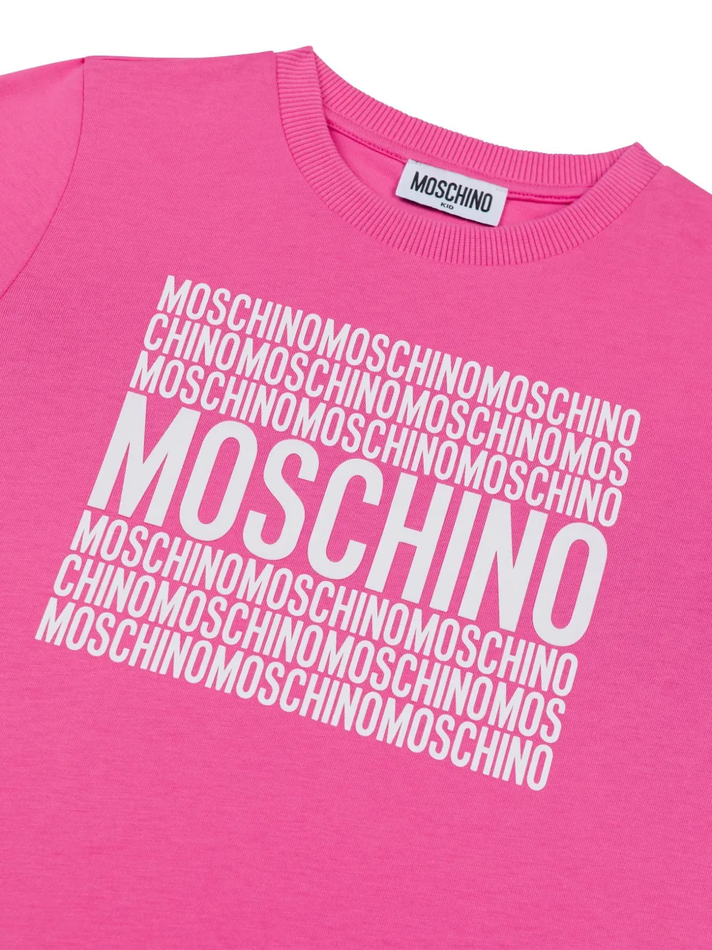 Moschino Kids Katoenen T-shirt Roze