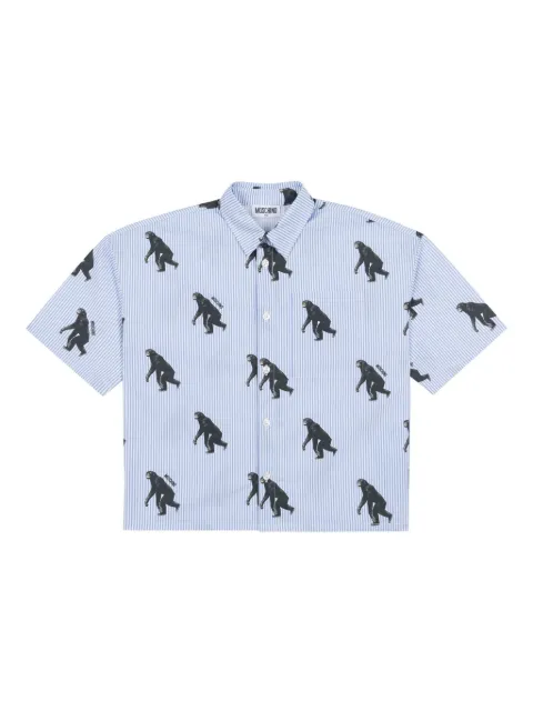 Moschino Kids monkey-print shirt