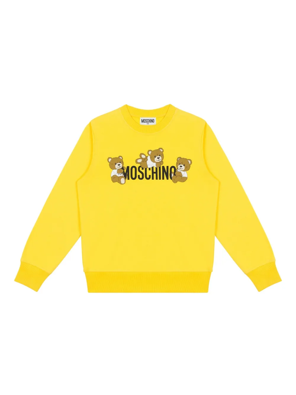 Moschino Kids Sweater met teddybeerprint Geel