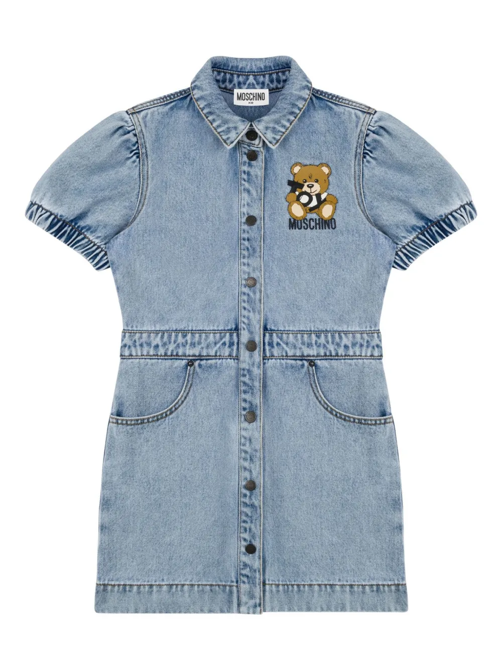 Moschino Kids デニム ワンピース - ブルー Moschino Kids デニム ワンピース - ブルー