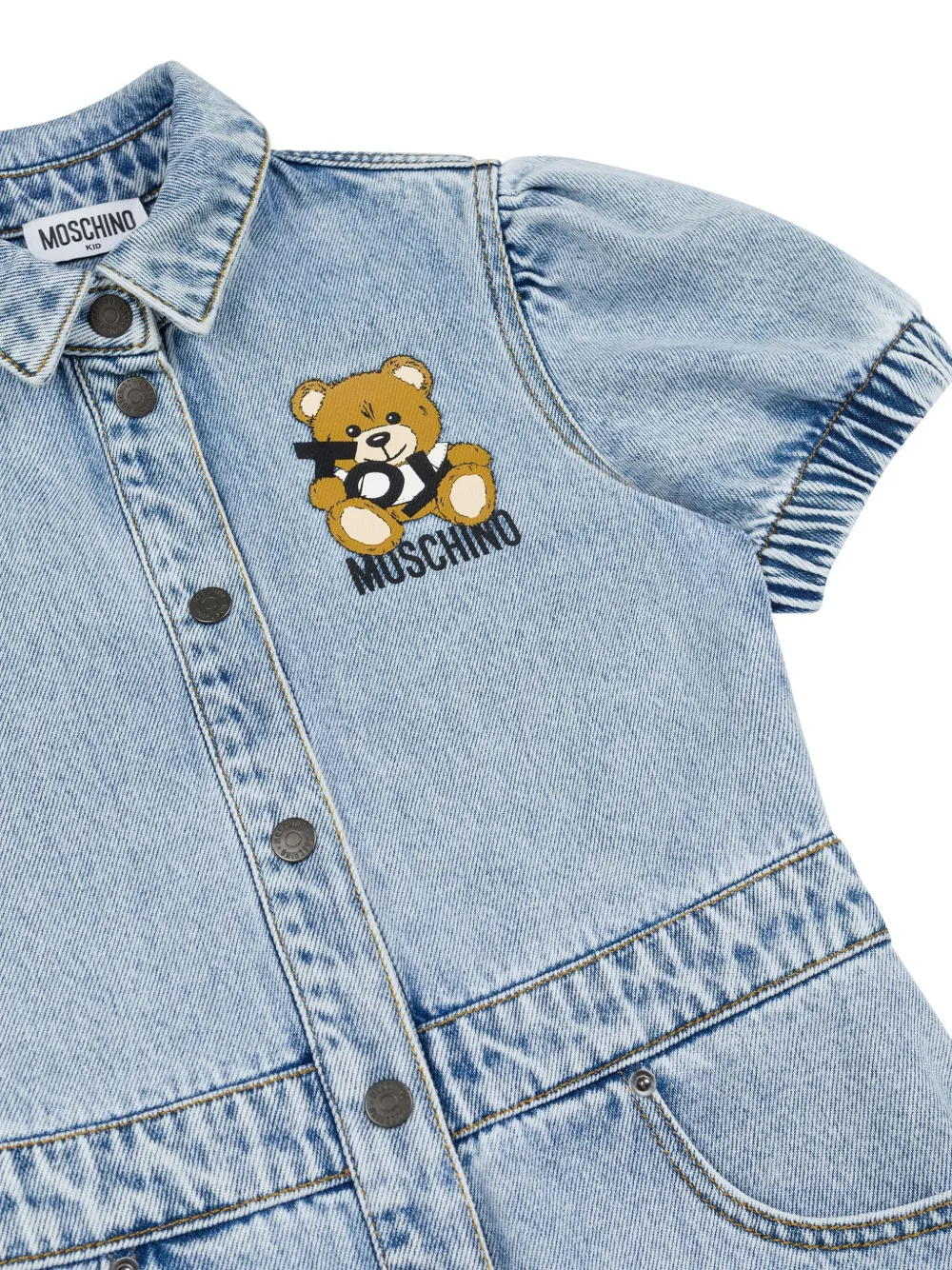 Moschino Kids Spijkerjurk Blauw