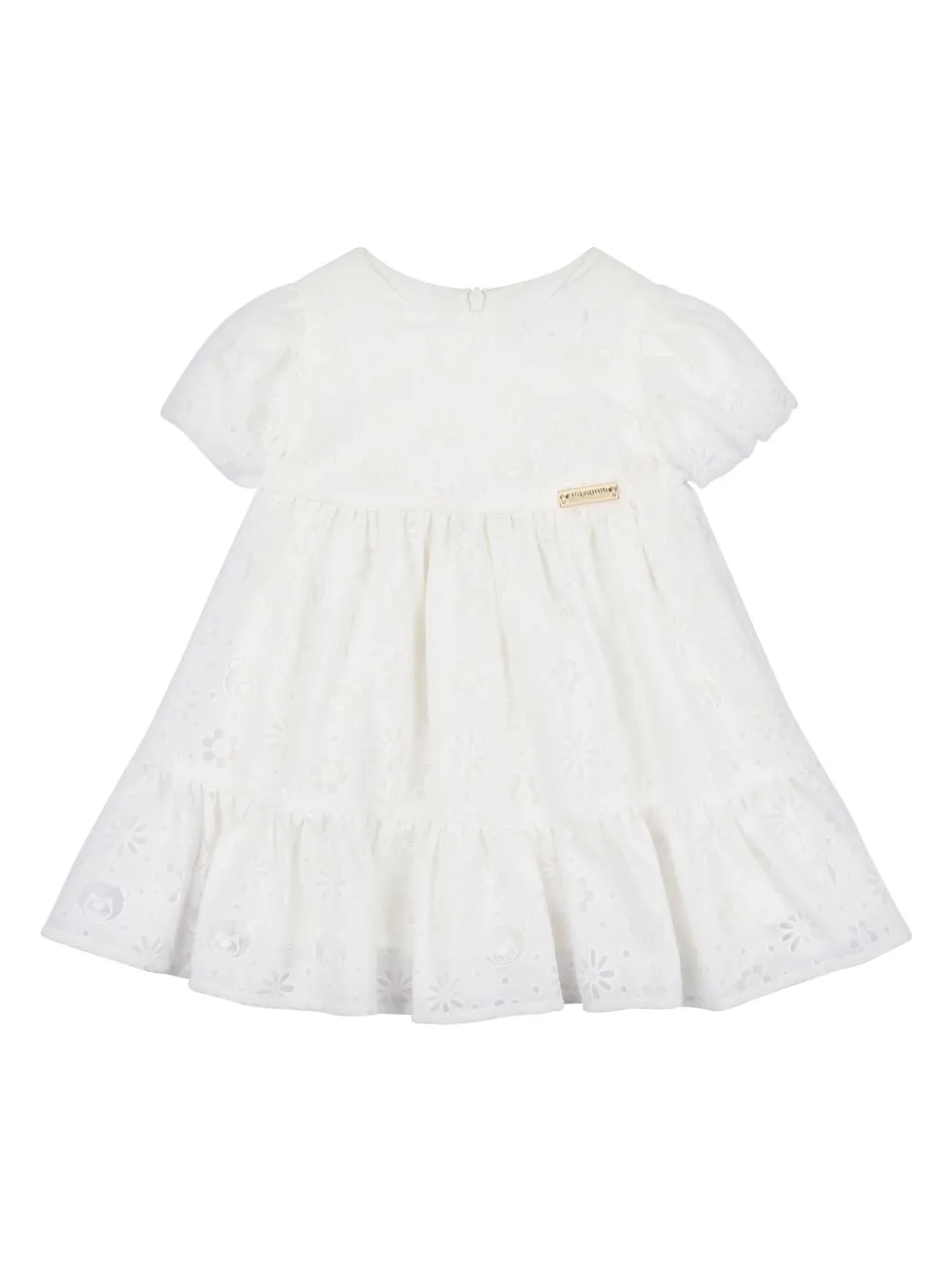 Moschino Kids logo-plaque dress | White | Image 1