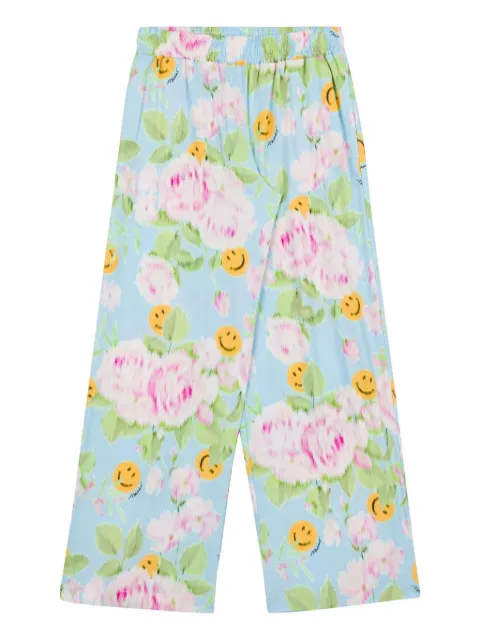 Moschino Kids floral-print trousers