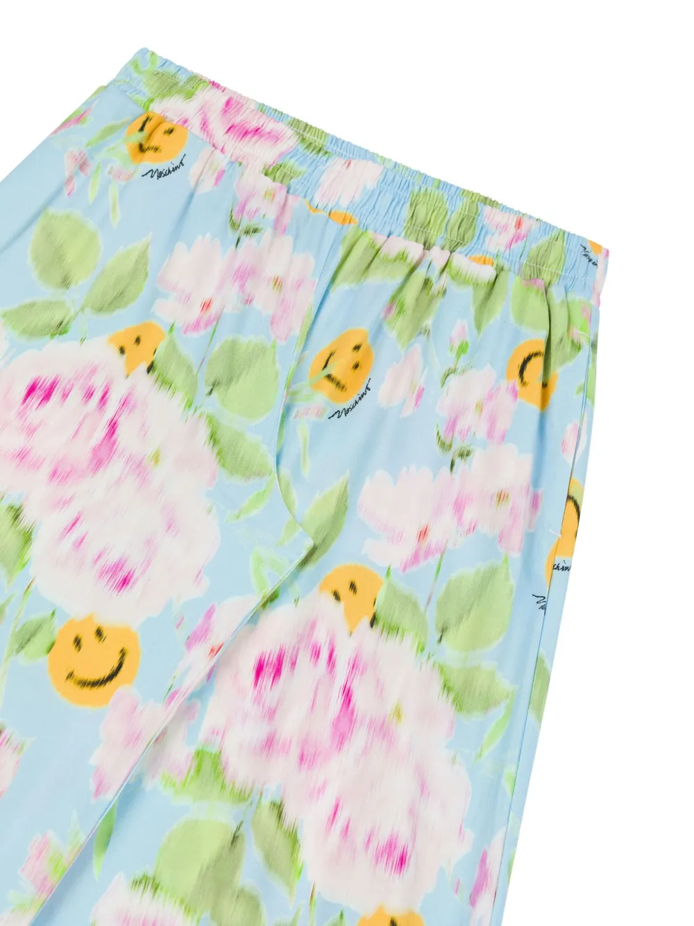 Moschino Kids Broek met bloemenprint Blauw
