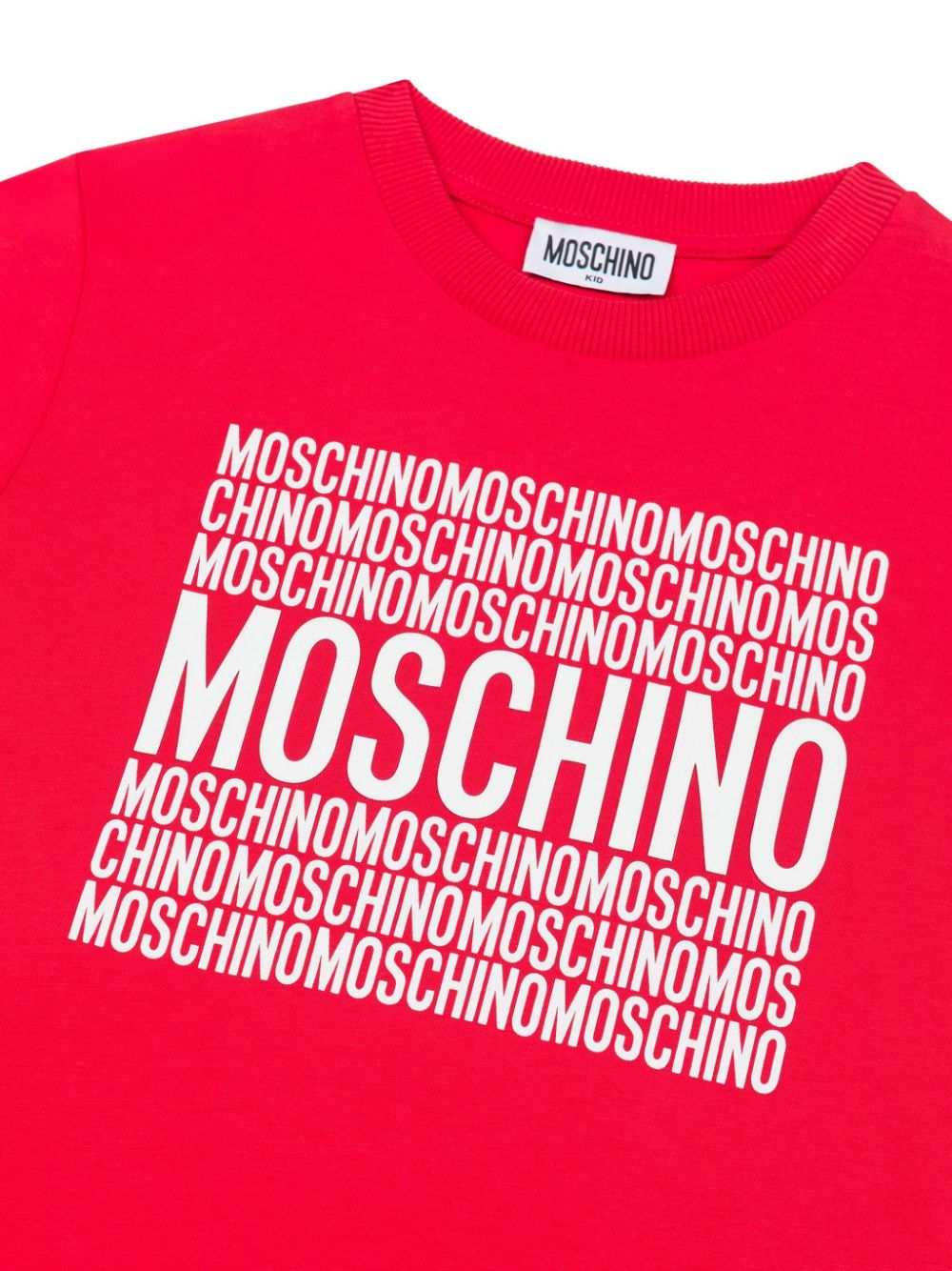 Moschino Kids logo-print T-shirt Rood