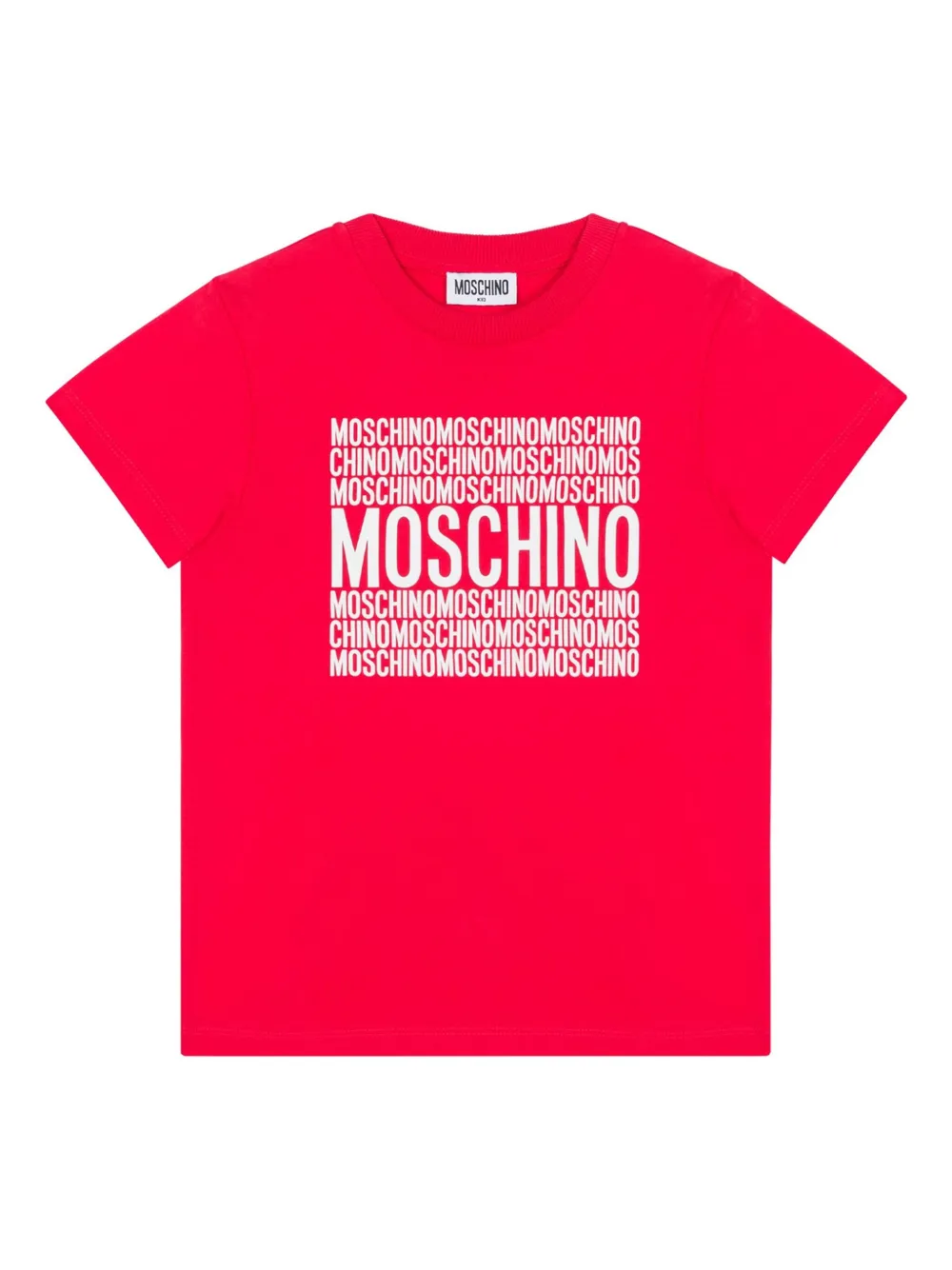 Moschino Kids logo-print T-shirt Rood