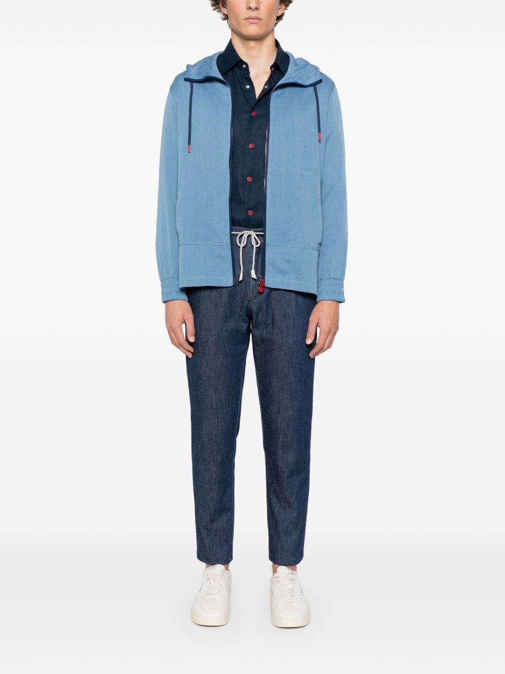 Kiton linen shirt - Blauw