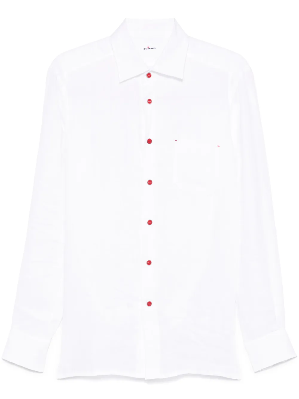 Kiton リネンシャツ - ホワイト Kiton リネンシャツ - ホワイト