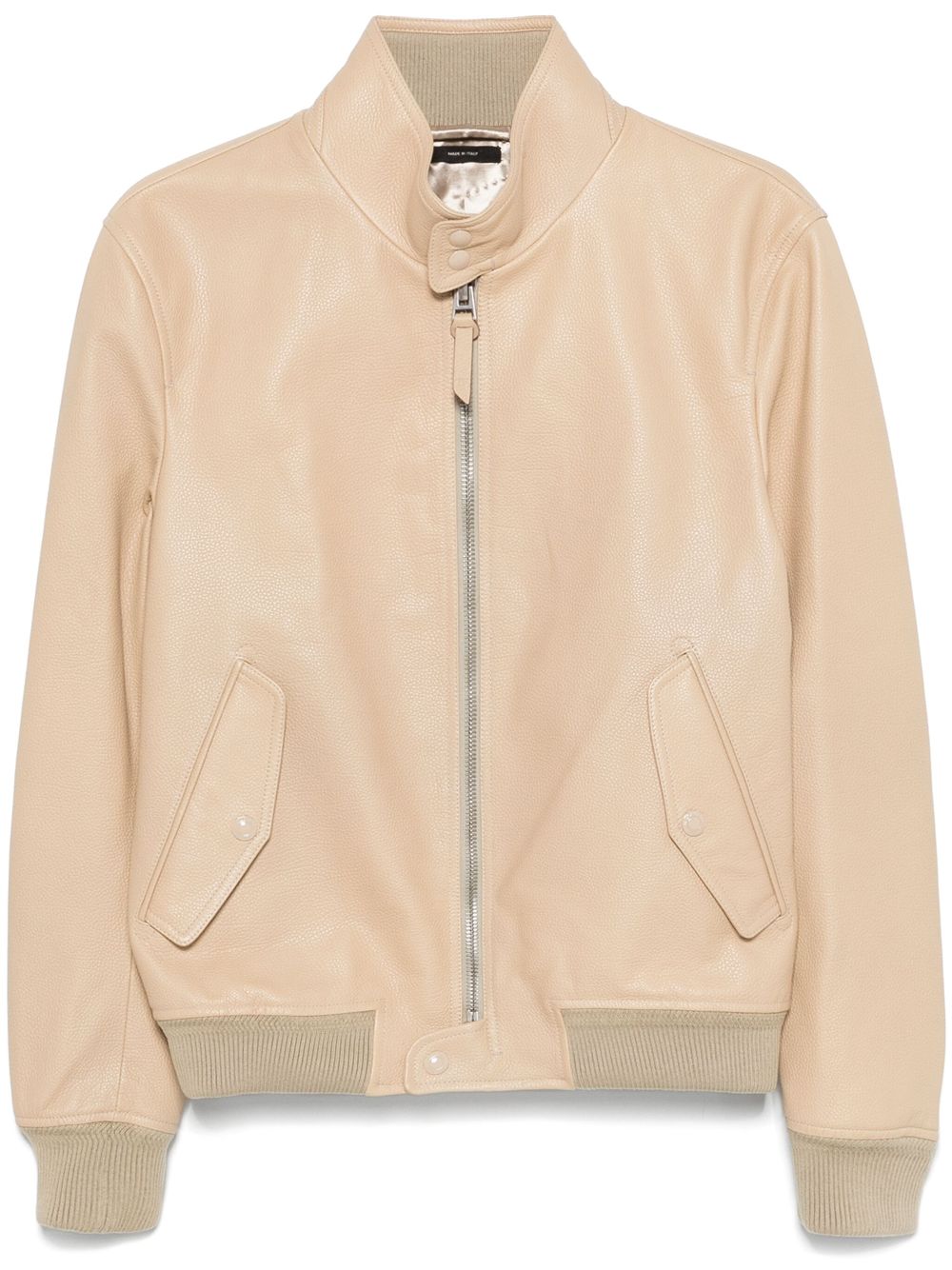 TOM FORD leather jacket - Neutrals