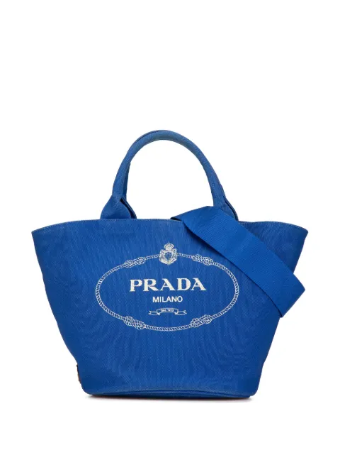 Prada Pre-Owned 2013-2023 Canvas Canapa Logo satchel