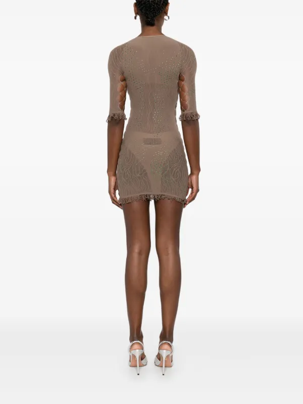 【関税込み】Poster Girl ブラウン Miranda ミニドレス Miranda Cut-Out Bodycon Mini Dress Old Money Brown | POSTER GIRL