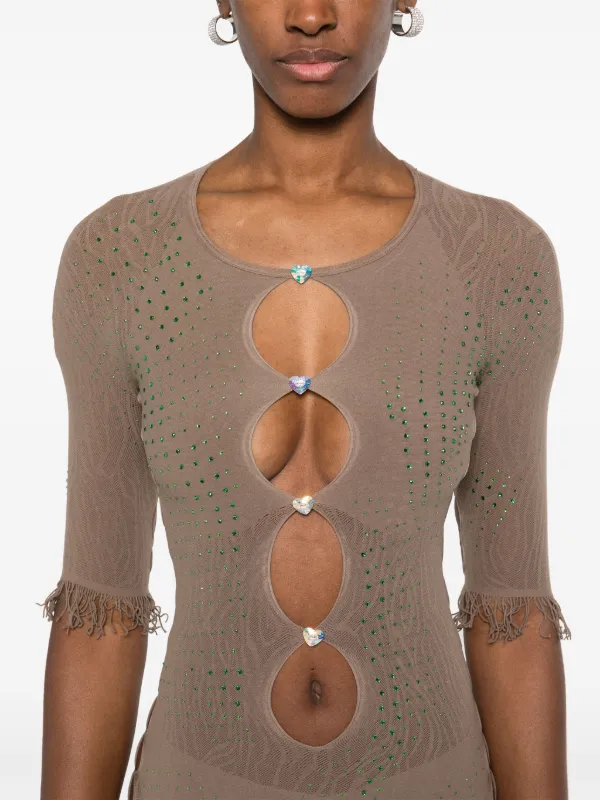 POSTER GIRL Miranda Mini Dress | Brown | FARFETCH BN