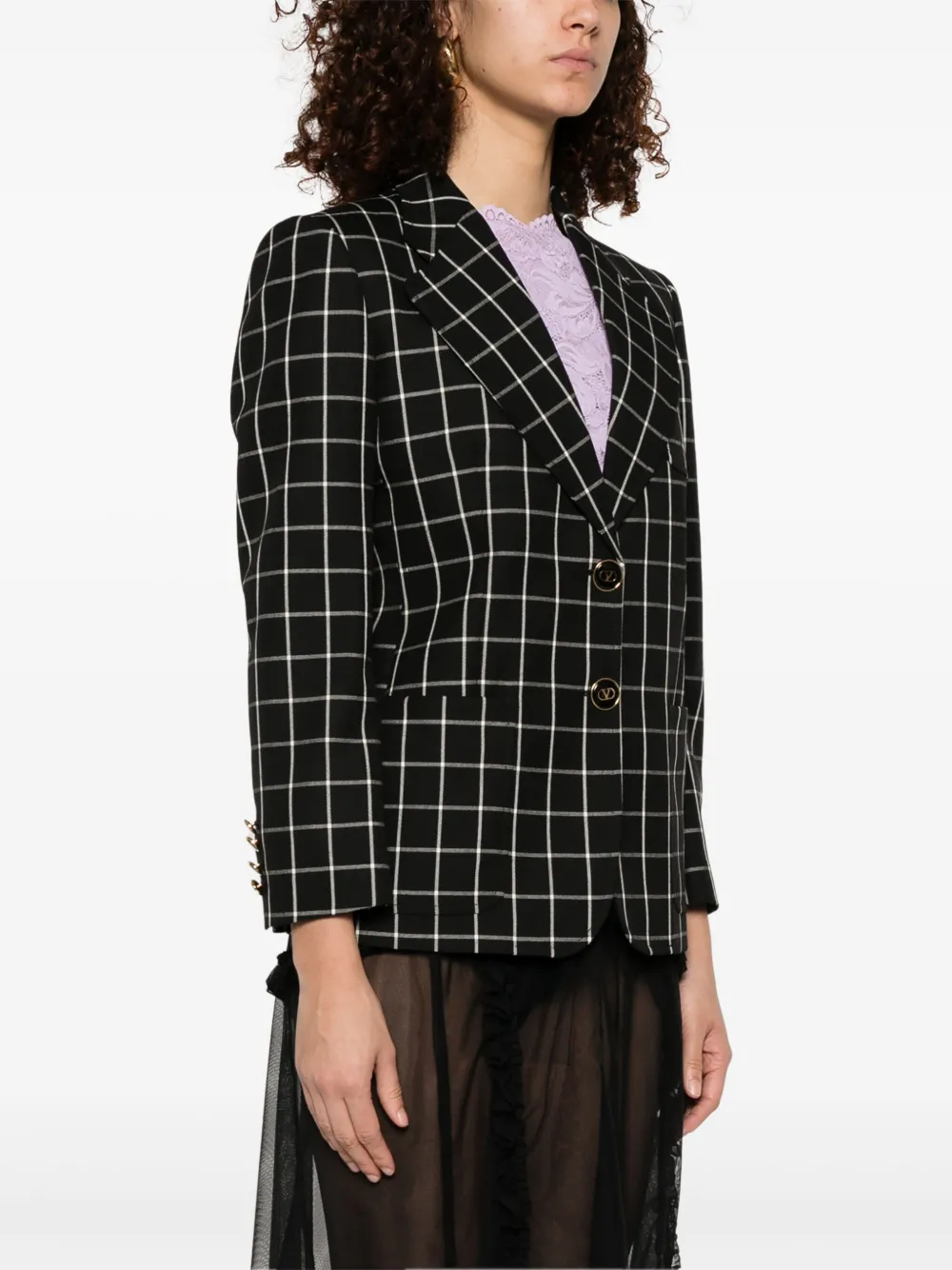 Valentino Garavani Blazer met patroon Zwart