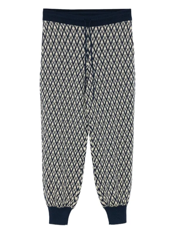 Valentino Garavani Toute La V Jacquard Track Pants | Blue