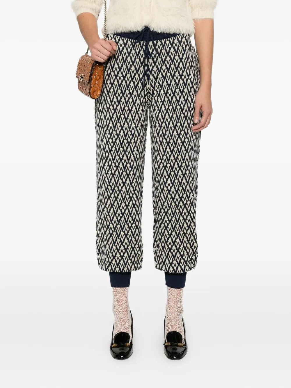 Valentino Garavani Toute La V trainingsbroek met jacquard Blauw