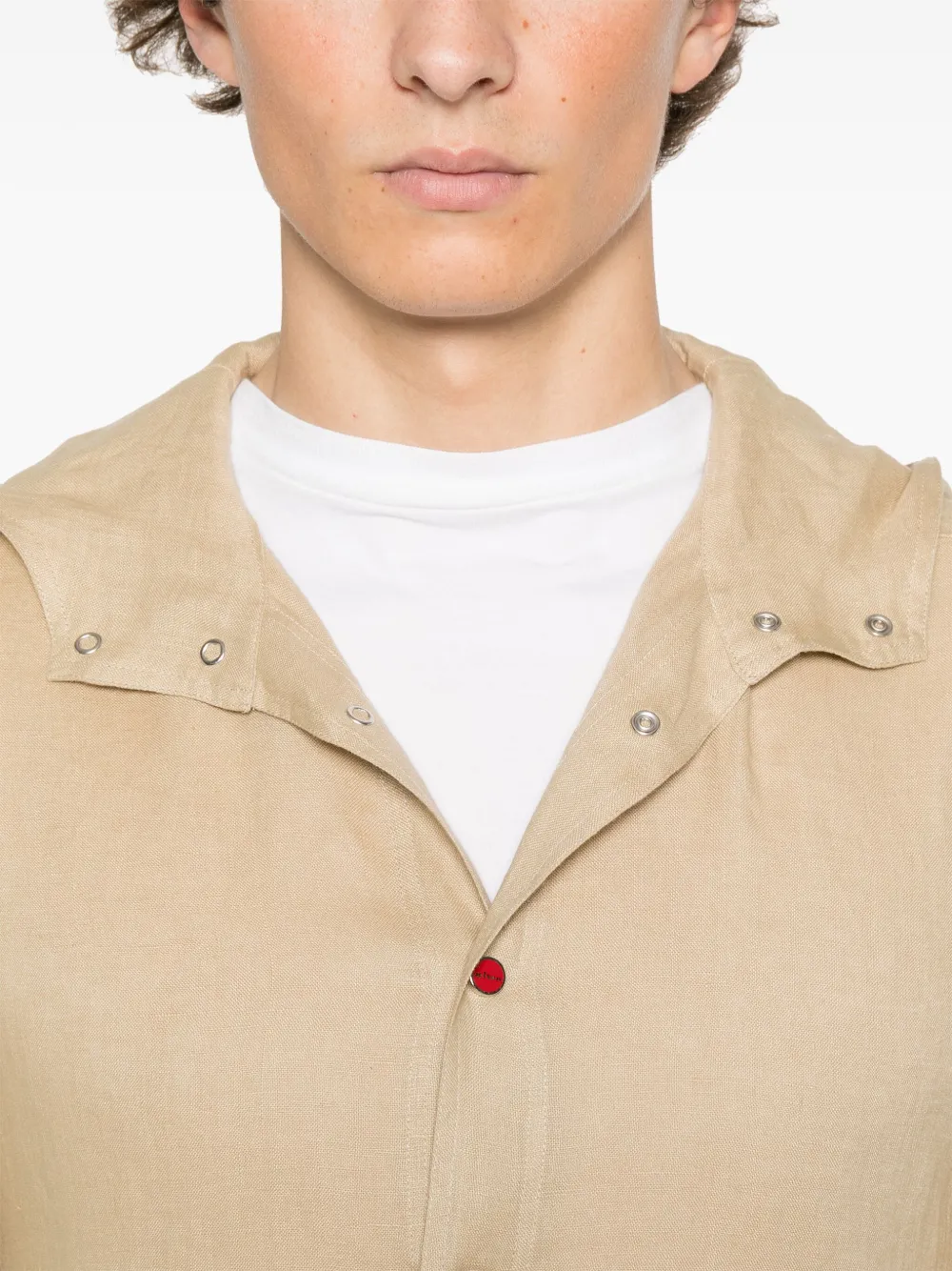 Kiton Overhemd met capuchon Beige
