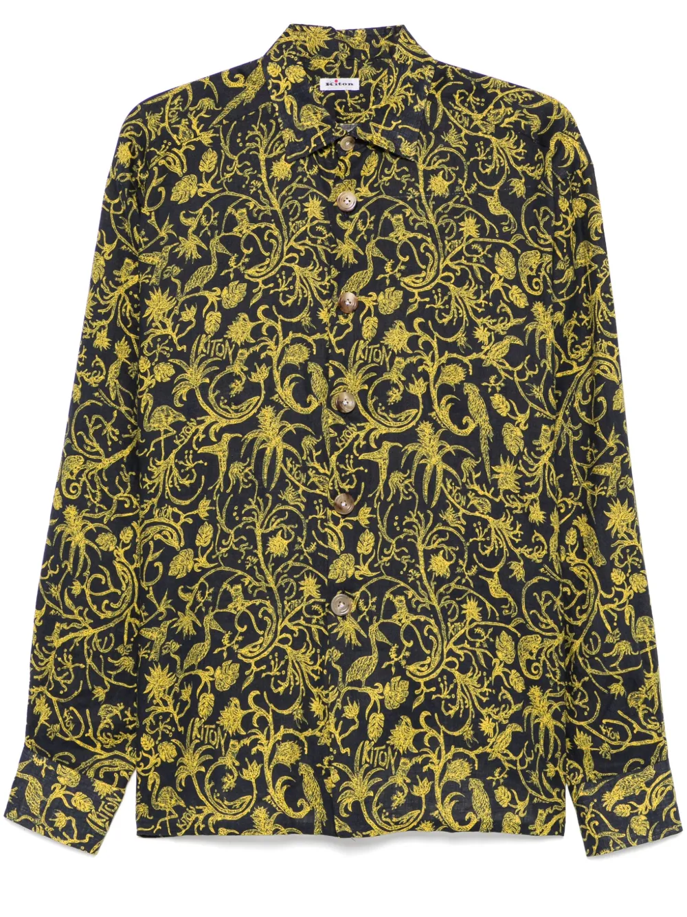 Kiton リネンシャツ - ブラック Kiton リネンシャツ - ブラック