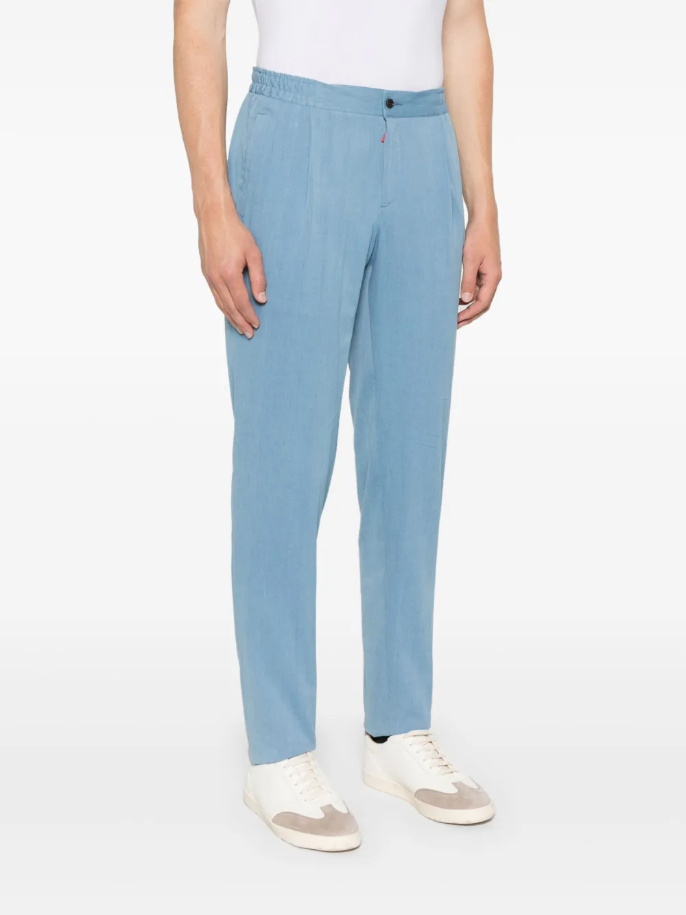 Kiton Broek met trekkoord Blauw