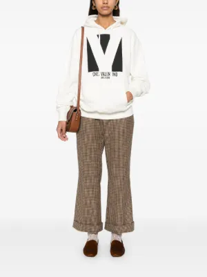 VIP【関税送料無料】希少 Valentino Garavani sweatshirt Valentino Garavani White VLogo print sweatshirt | SV3MF05H5F70NI