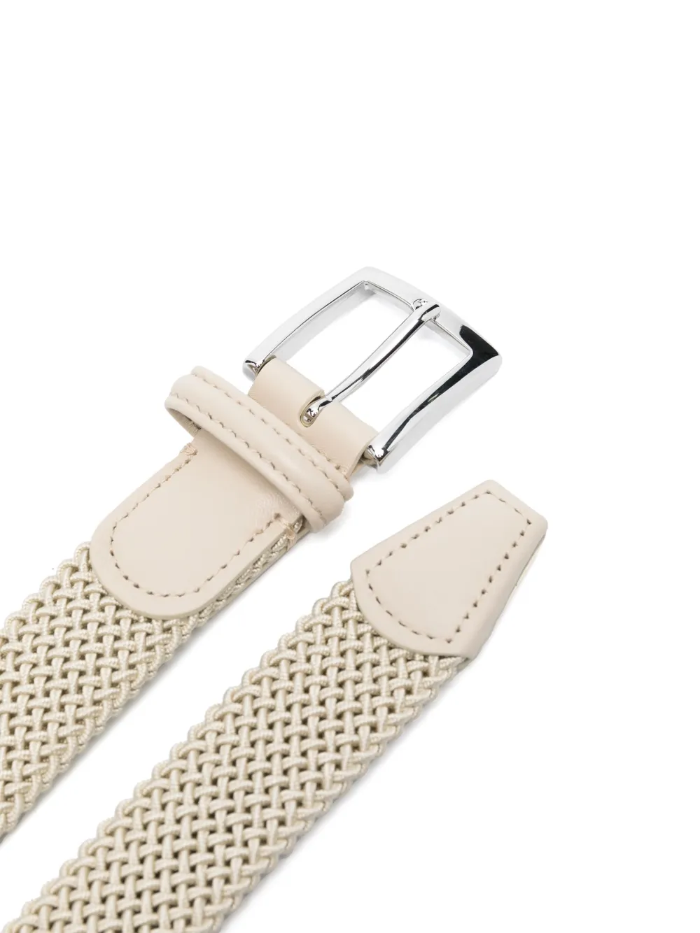 Kiton Geweven riem - Beige