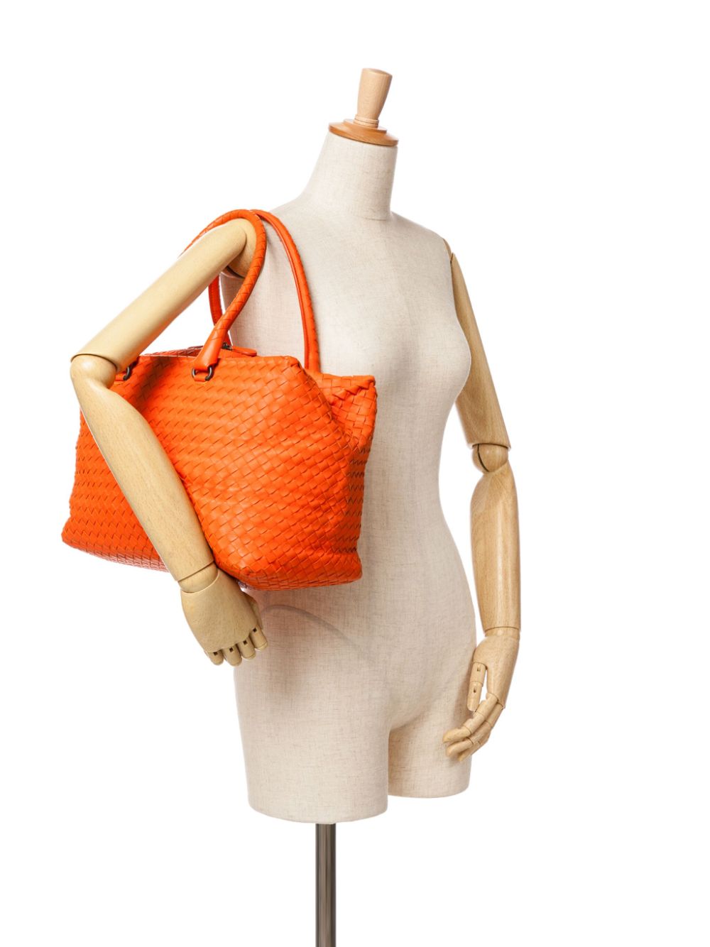 Bottega Veneta Pre-Owned 2012-2023 Nappa Intrecciato Brick tote bag - Oranje