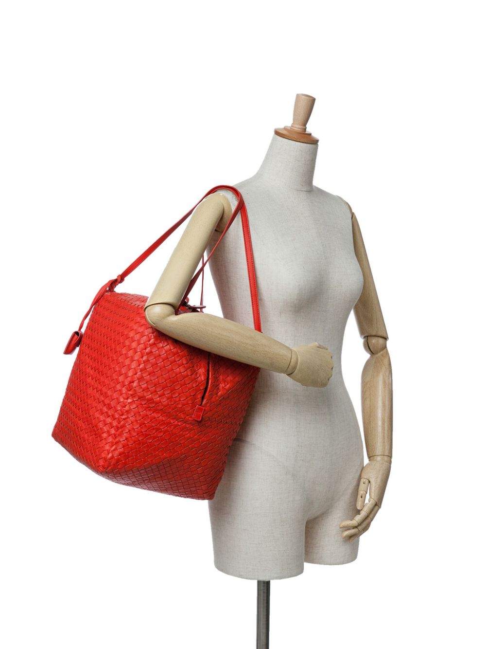 Bottega Veneta Pre-Owned 2012-2023 Napp Intrecciato Cube shoulder bag - Red