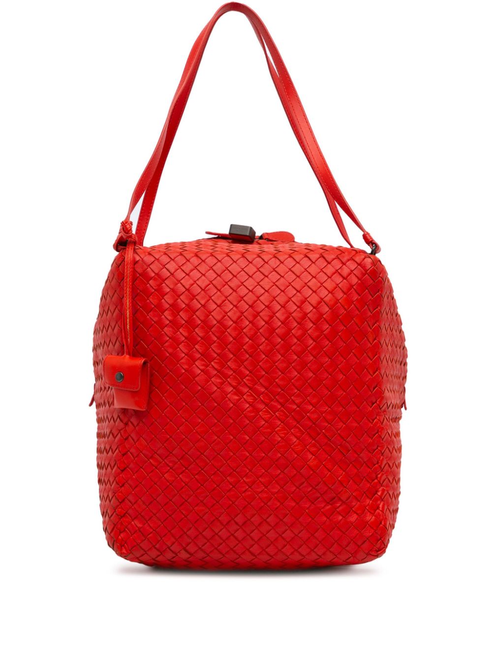 Bottega Veneta Pre-Owned 2012-2023 Napp Intrecciato Cube shoulder bag - Red