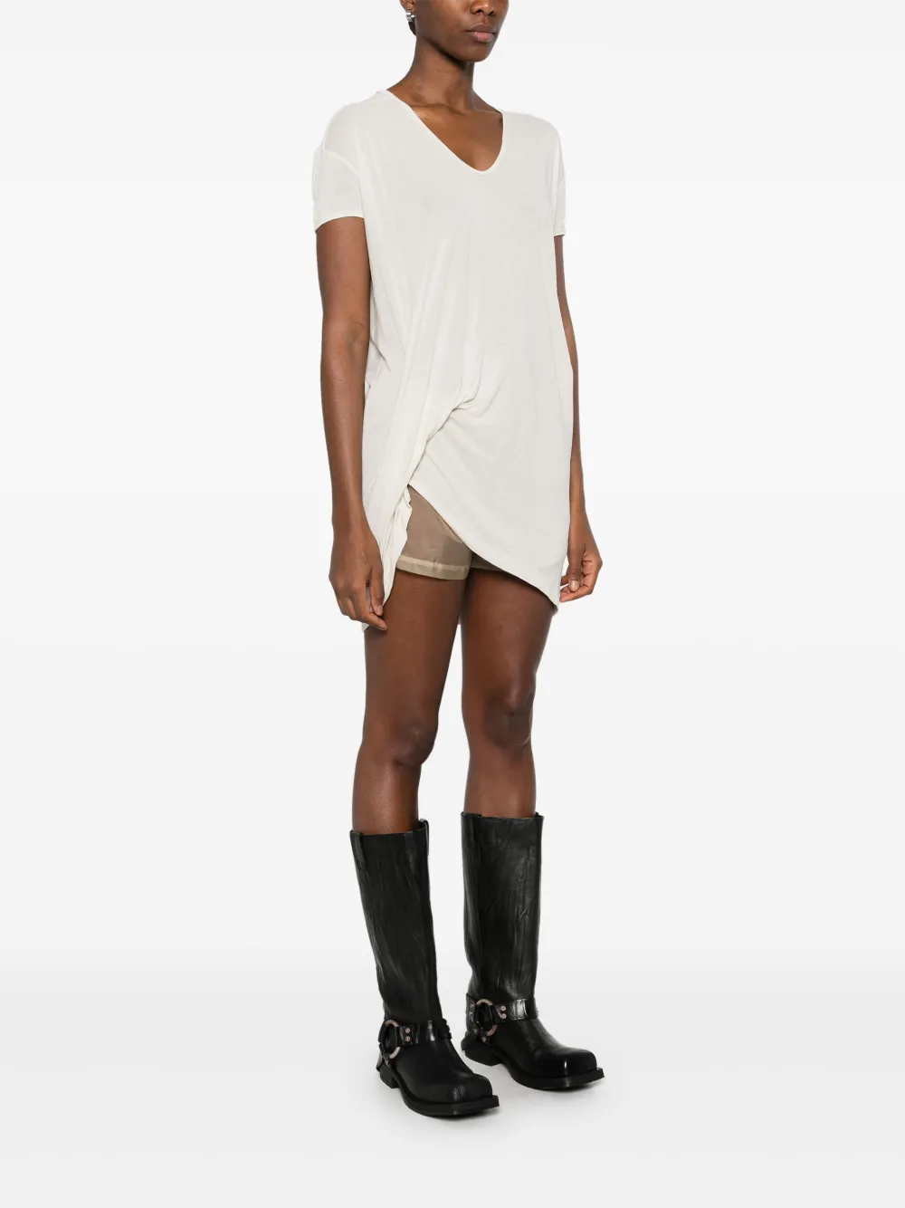 Rick Owens Hiked T-shirt Beige