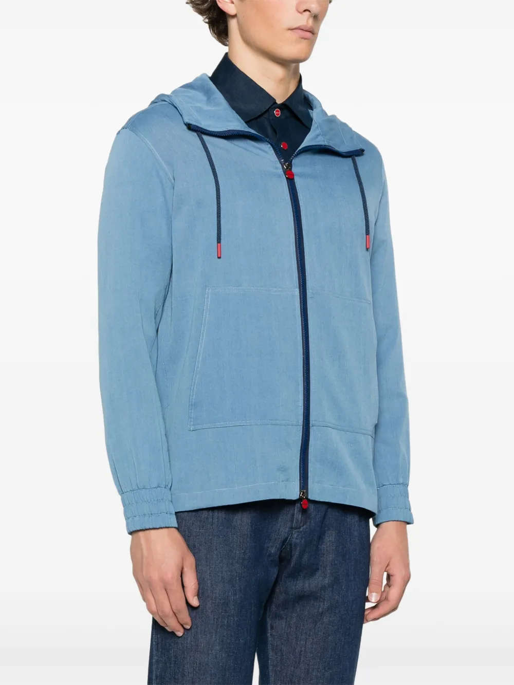 Kiton Jack met capuchon Blauw