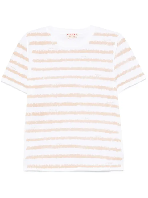 Marni playera Scribble Stripes