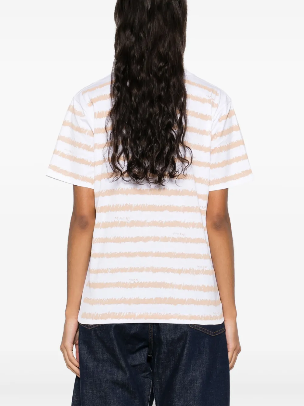 Marni Gestreept T-shirt Wit