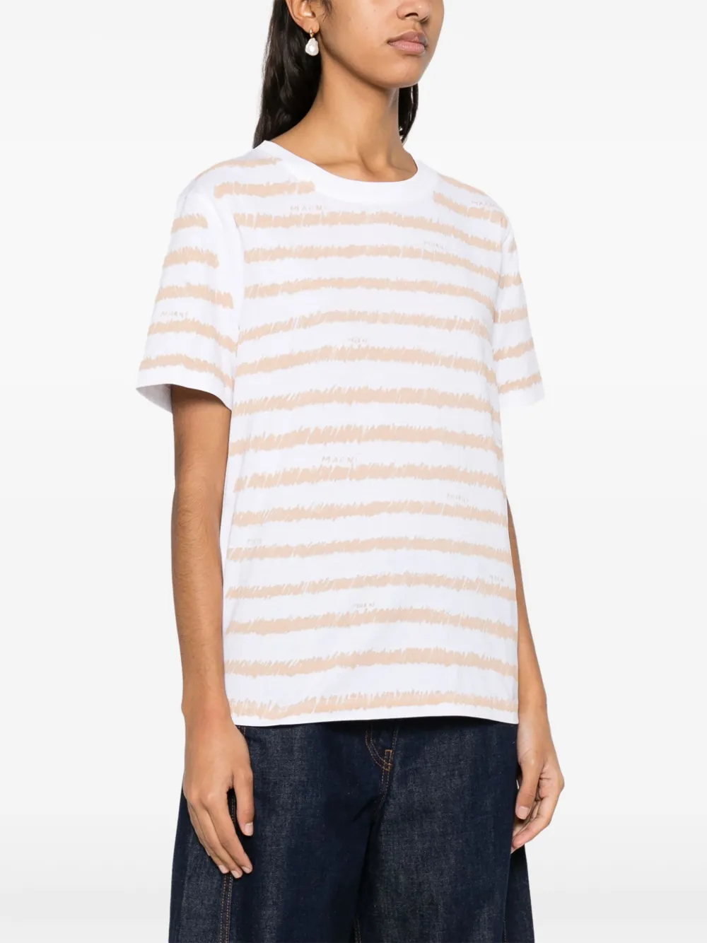 Marni Gestreept T-shirt Wit