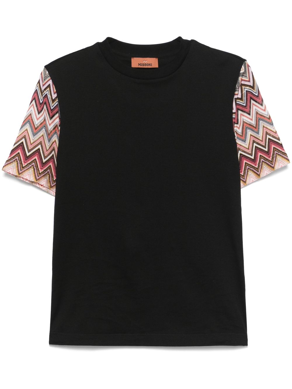 Missoni crew-neck zigzag-knit T-shirt - Black